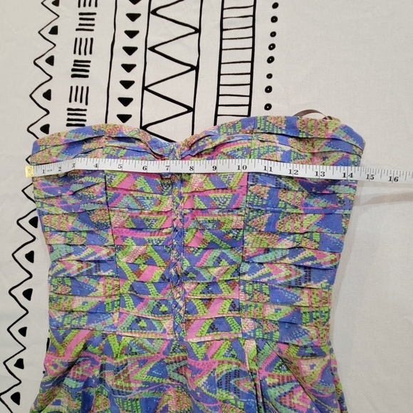 Charlie Jade strapless multi colored dress Size XS - Picture 4 of 10
